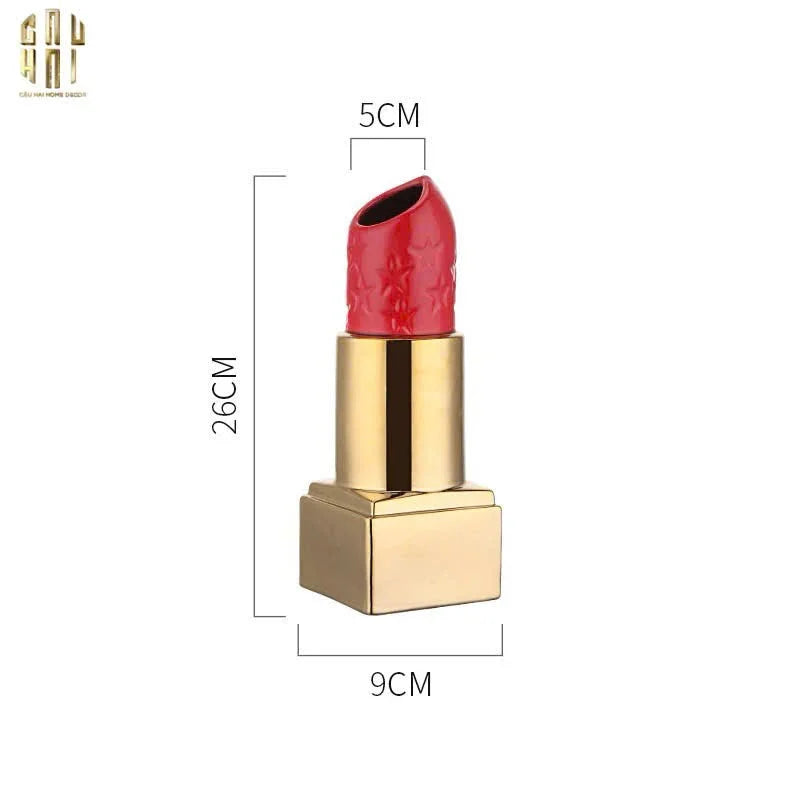 Bình Hoa Gold D.O Rouge Matte H26-BÌNH HOA-CẬU HAI HOME DECOR