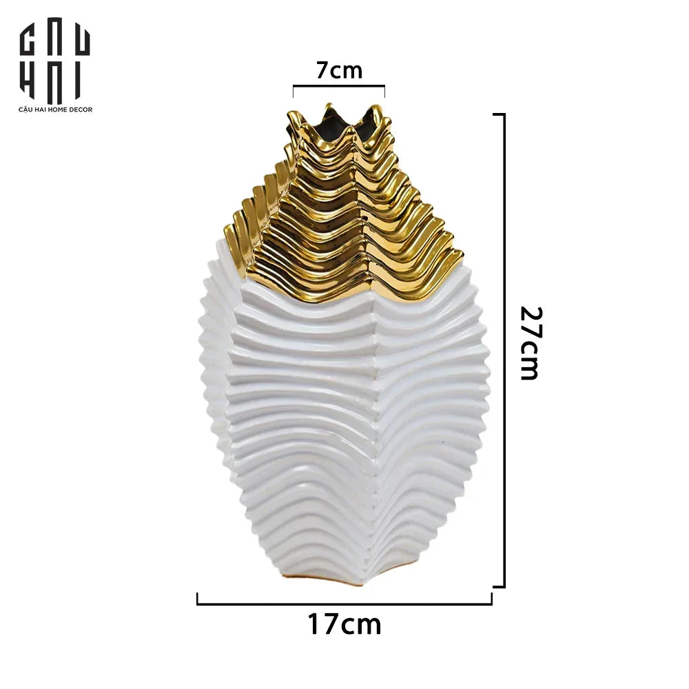 Bình Hoa Golden Bud 17x27-BÌNH HOA-CẬU HAI HOME DECOR