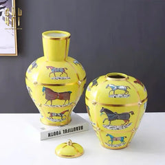 Bình Hoa Golden Chariot New Eidtion - Gold Dust Ss25 30x30x44-BÌNH HOA-CẬU HAI HOME DECOR