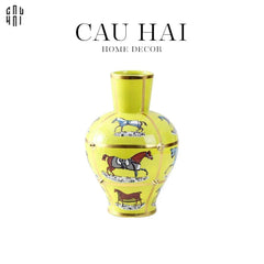 Bình Hoa Golden Chariot New Eidtion - Gold Dust Ss25 30x30x44-BÌNH HOA-CẬU HAI HOME DECOR