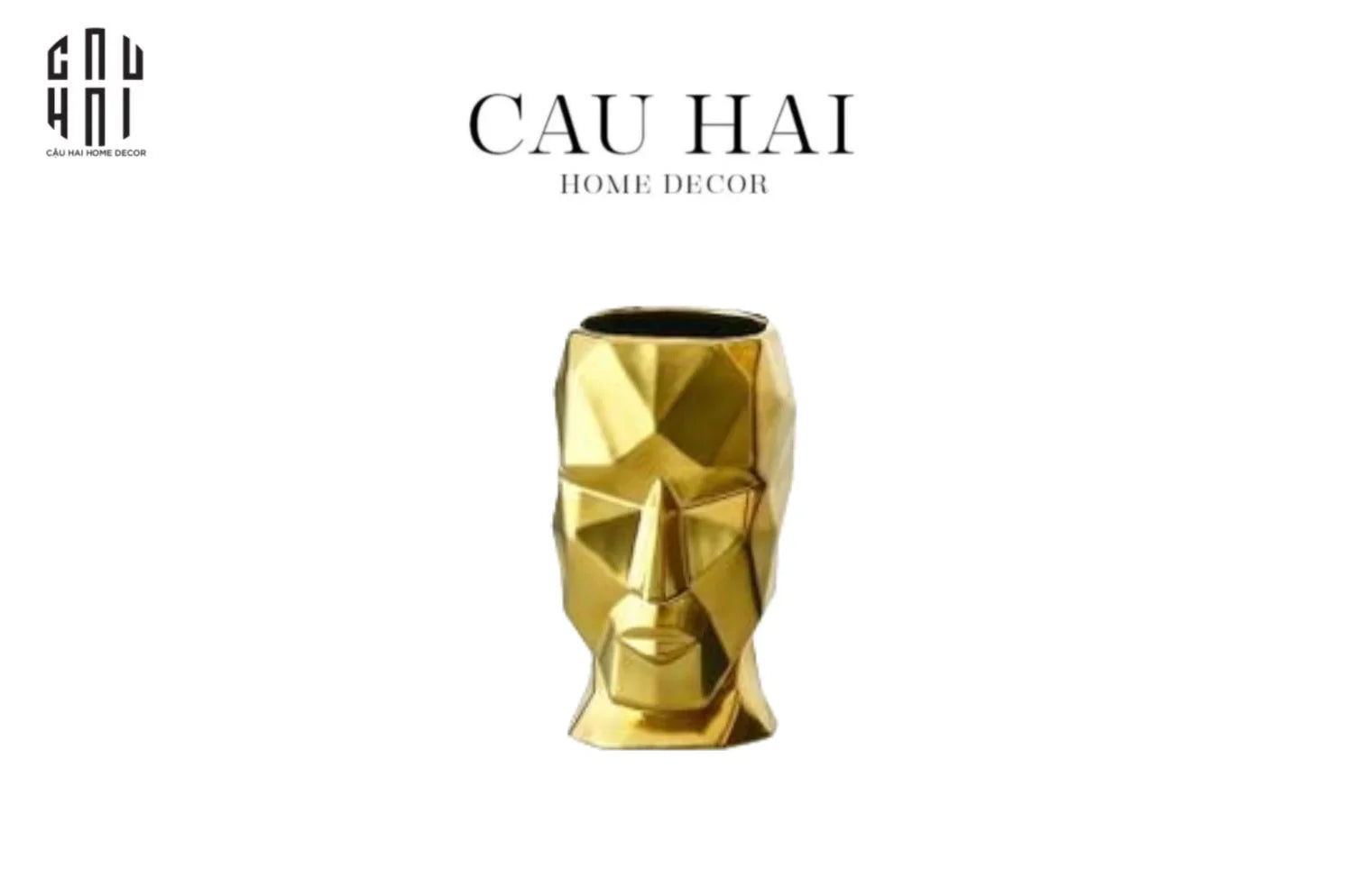 Bình Hoa Golden Moai-CẬU HAI HOME DECOR