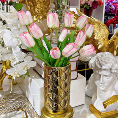 Bình Hoa Golden Scale 11x20-BÌNH HOA-CẬU HAI HOME DECOR