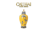 Bình Hoa Gốm Sứ Tráng Men Zebra Doré Lidded Vase H49-BÌNH HOA-CẬU HAI HOME DECOR