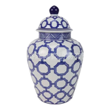 Bình Hoa Indochine Ginger Jar Oriental Heritage – Bleu Treillis H35-BÌNH HOA-Đối tác tại Trung Quốc theo từng đơn đặt hàng-CẬU HAI HOME DECOR