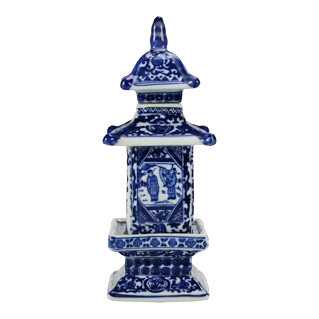Bình Hoa Indochine Thanh Hoa Các Indigo Porcelain Vases 7.5x21