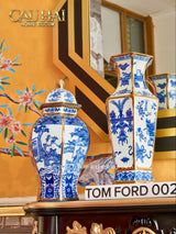 Bình Hoa Kim Tôn Lăng Trấn - Indochine Indigo Porcelain Vase H41-BÌNH HOA-CẬU HAI HOME DECOR