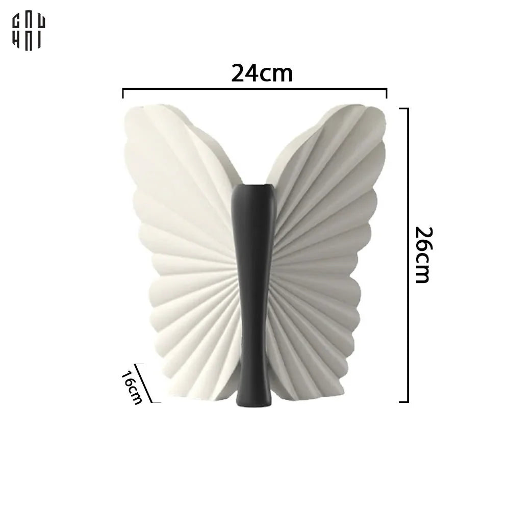 Bình Hoa Papillon Angel In Bloom - Noir H26x24x16-CẬU HAI HOME DECOR