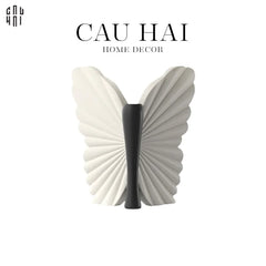 Bình Hoa Papillon Angel In Bloom - Noir H26x24x16-CẬU HAI HOME DECOR