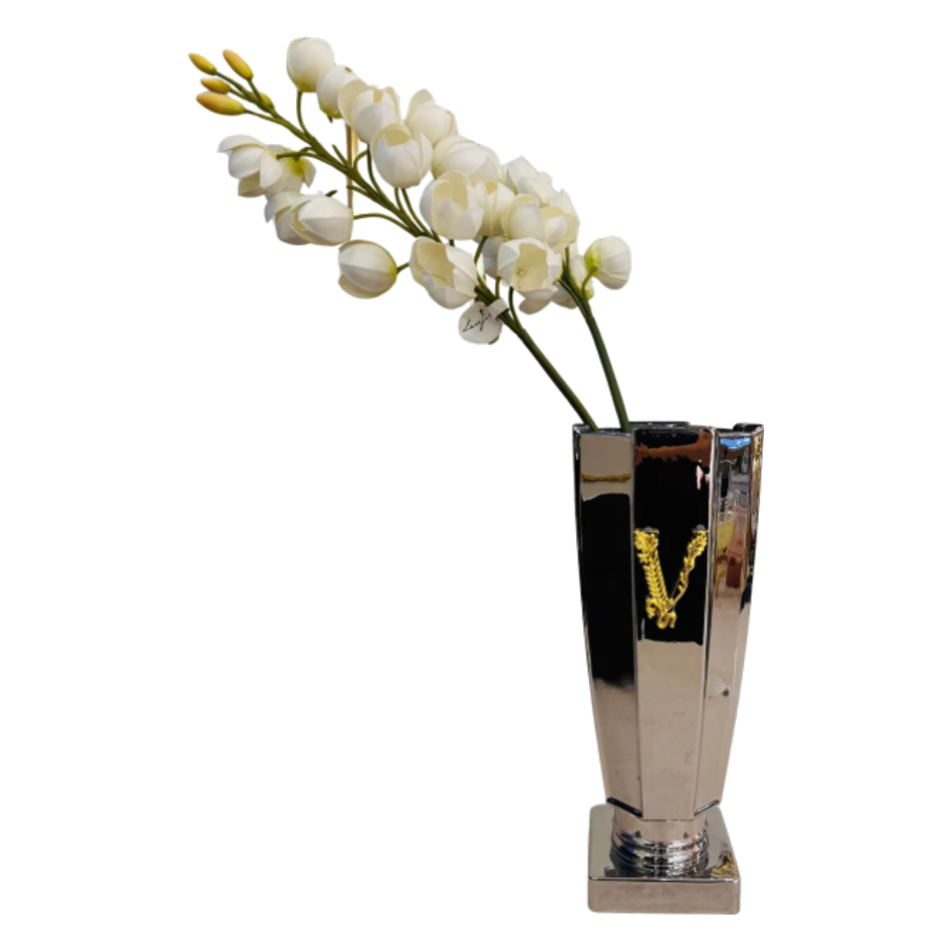 Bình Hoa Pha Lê Prisme Medusa D'Or Fumé H36-CẬU HAI HOME DECOR