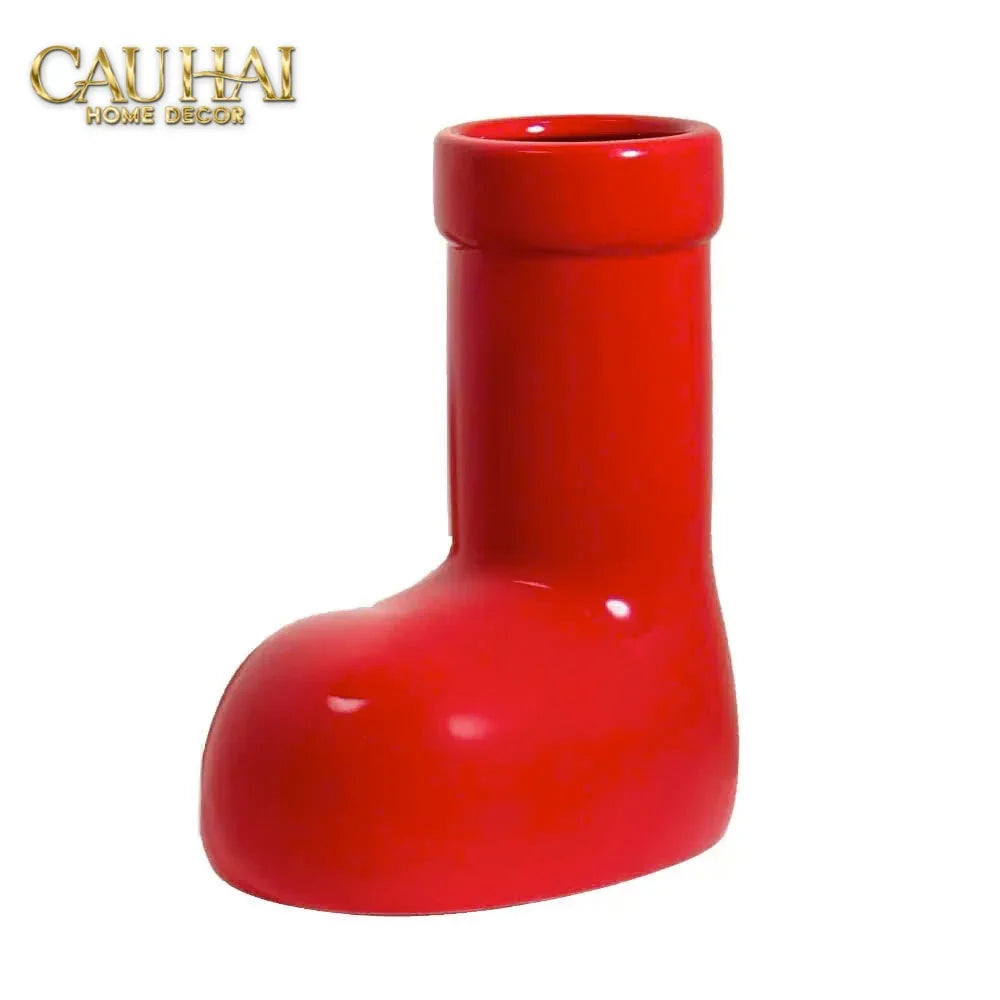 Bình Hoa Rouge Glossy Bubblr Boot Vase-BÌNH HOA-CẬU HAI HOME DECOR