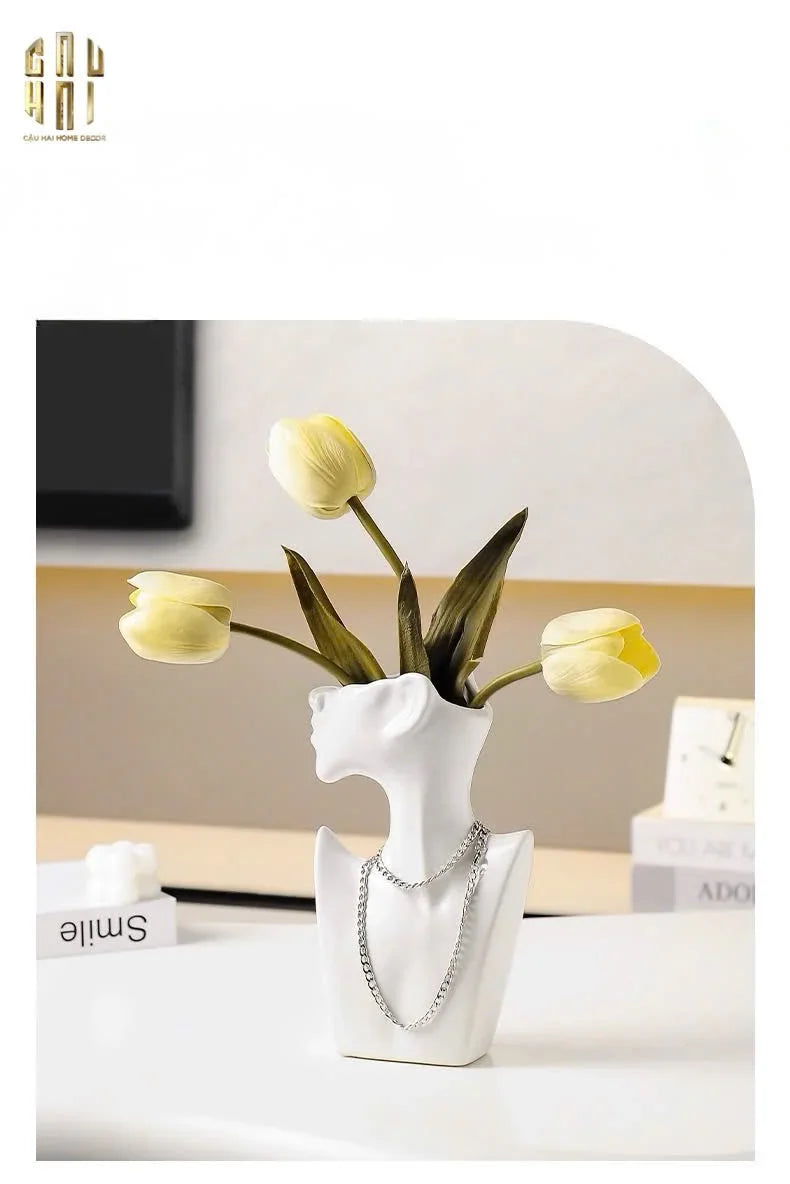 Bình Hoa Sứ Tráng Men Jewelry Alexa 6.5x12x22-BÌNH HOA-CẬU HAI HOME DECOR