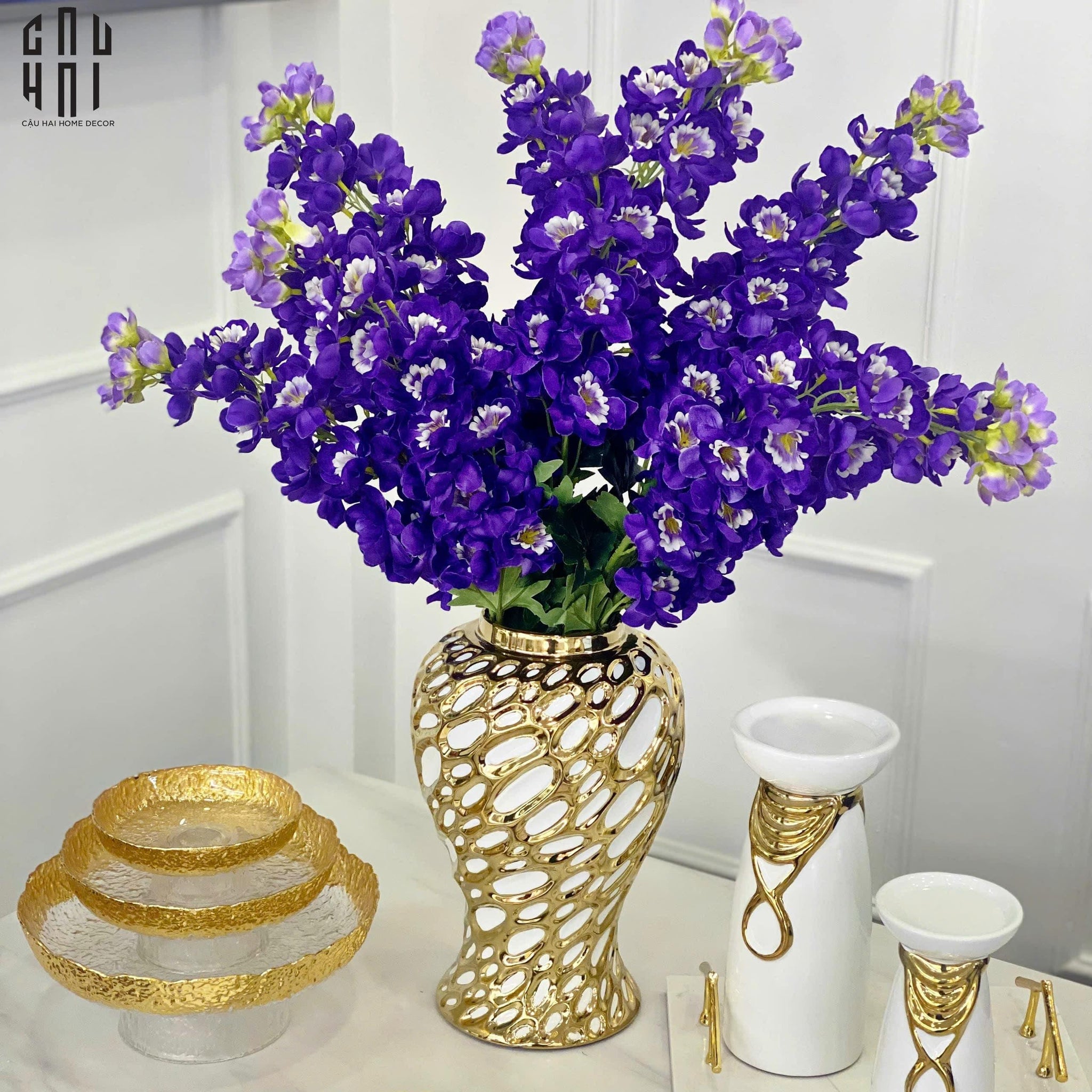 Bình Hoa Sứ Tráng Men Kelleher 20x44-BÌNH HOA-CẬU HAI HOME DECOR