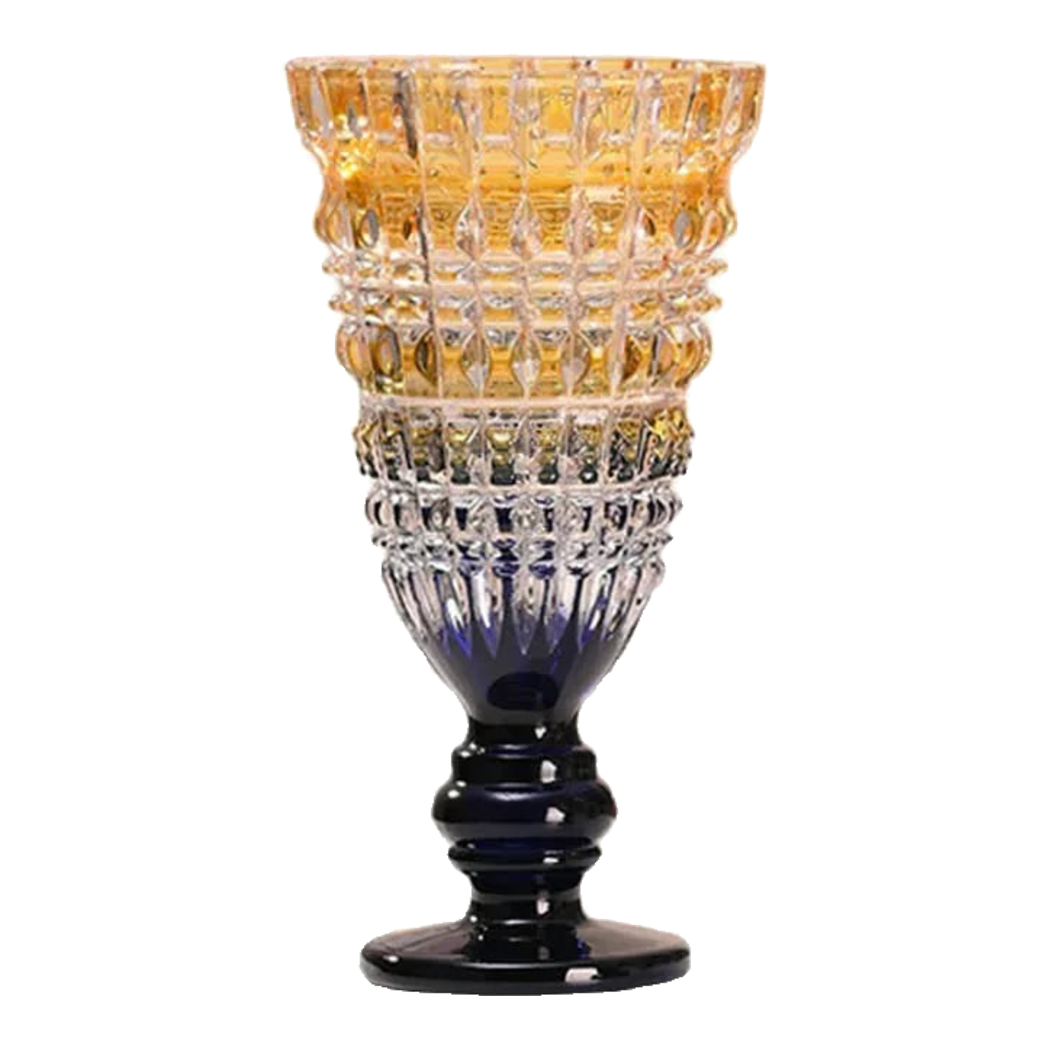 Bình Hoa Thuỷ Tinh Critalleries Lumière Amber Aquarius Goblet H30