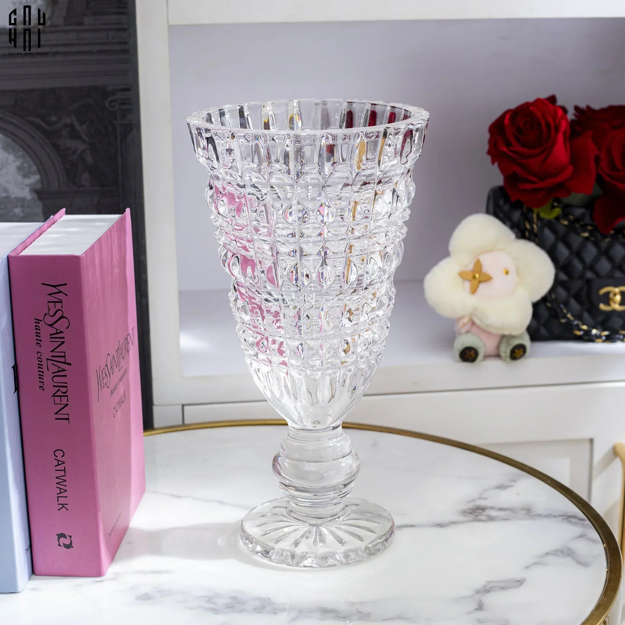 Bình Hoa Thuỷ Tinh Critalleries Puréte Goblet H29-BÌNH HOA-CẬU HAI HOME DECOR