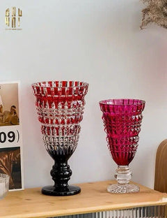 Bình Hoa Thuỷ Tinh Critalleries Ruby Crimson Mystic H30-CẬU HAI HOME DECOR