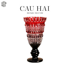 Bình Hoa Thuỷ Tinh Critalleries Ruby Crimson Mystic H30-CẬU HAI HOME DECOR