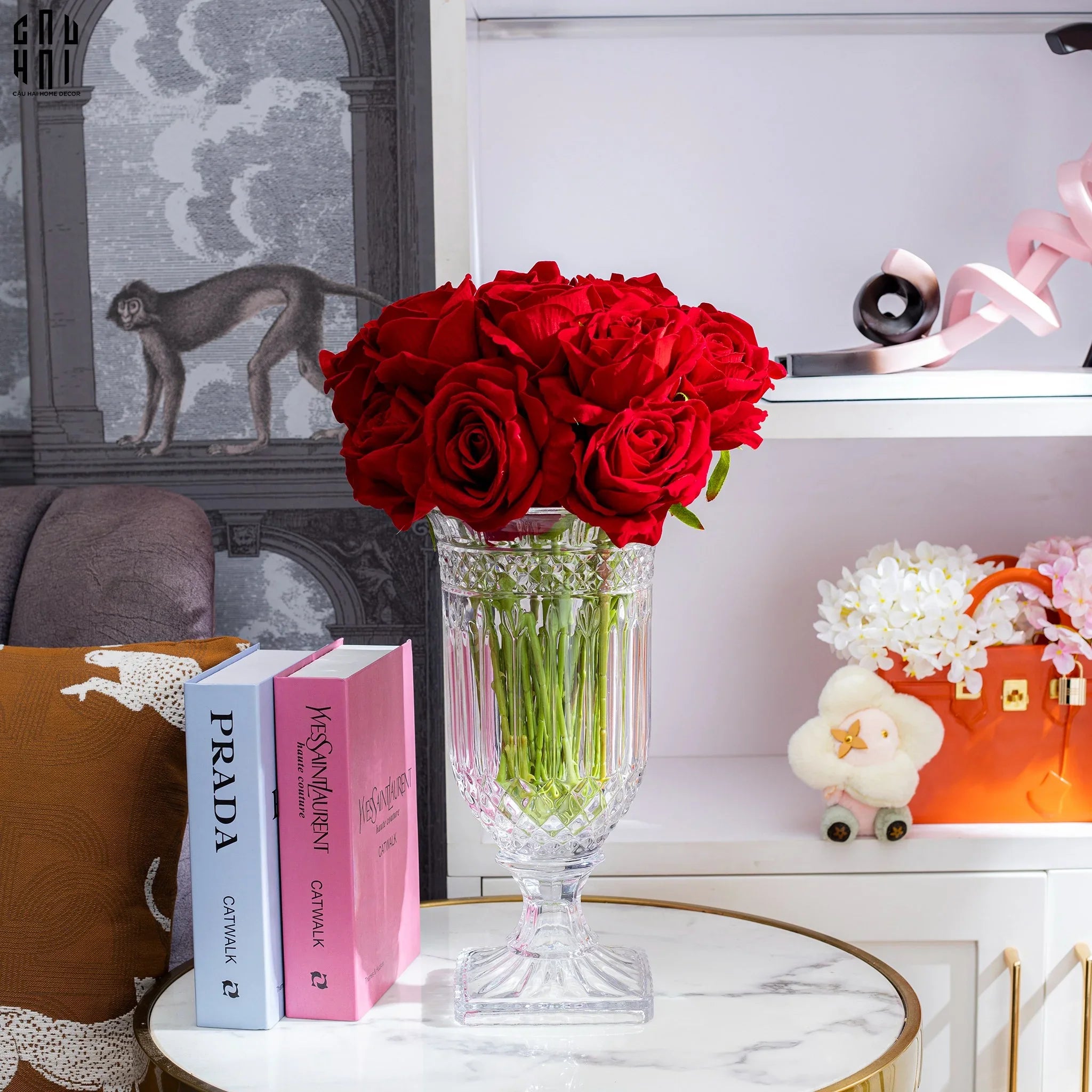 Bình Hoa Thuỷ Tinh Critalleries Saint Dupont H33-BÌNH HOA-CẬU HAI HOME DECOR
