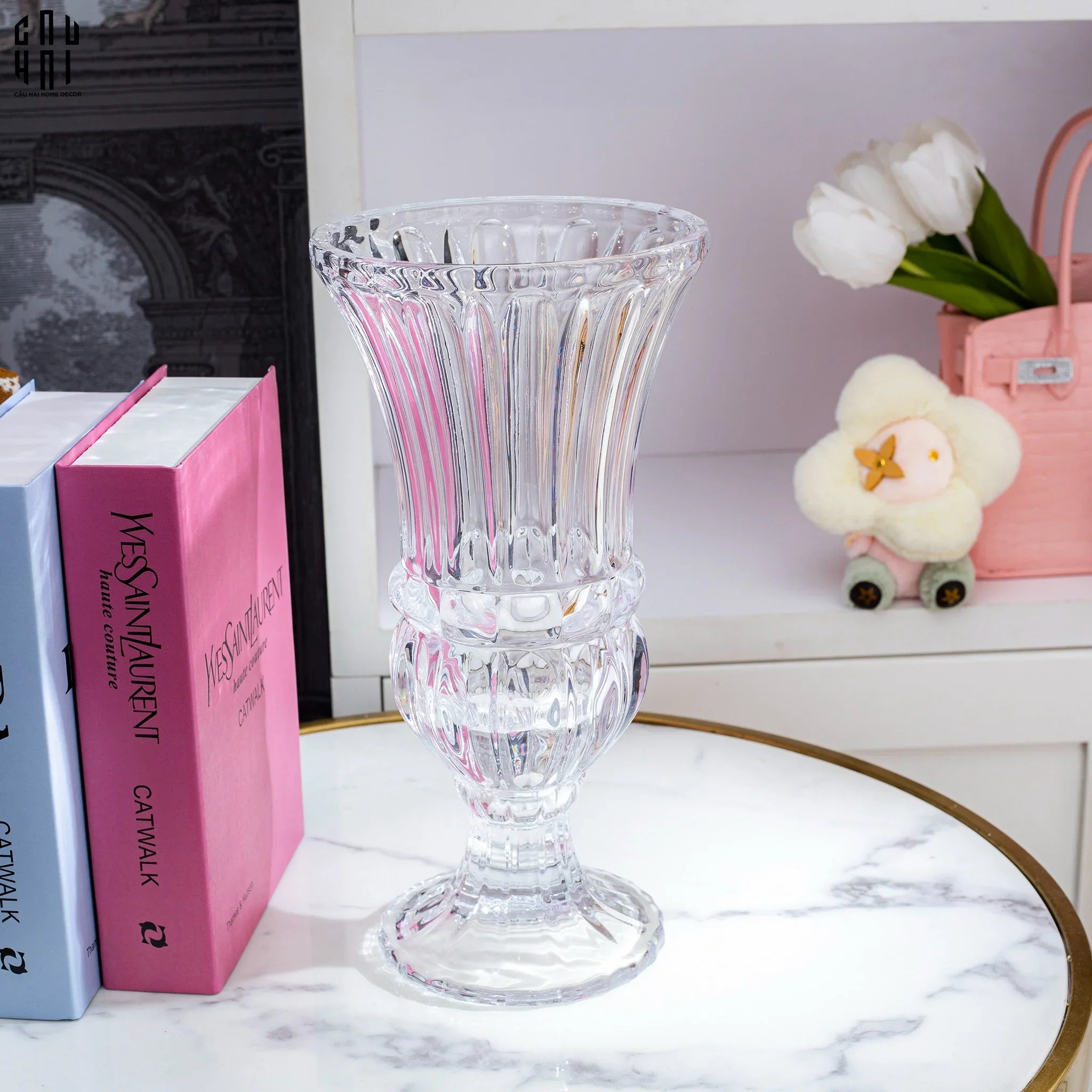 Bình Hoa Thuỷ Tinh Critalleries Saint Paul H30-BÌNH HOA-CẬU HAI HOME DECOR