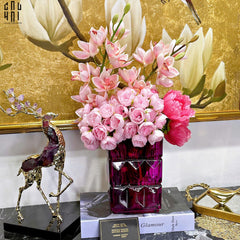Bình Hoa Thuỷ Tinh Gerald - Purple 8x14x20-BÌNH HOA-CẬU HAI HOME DECOR