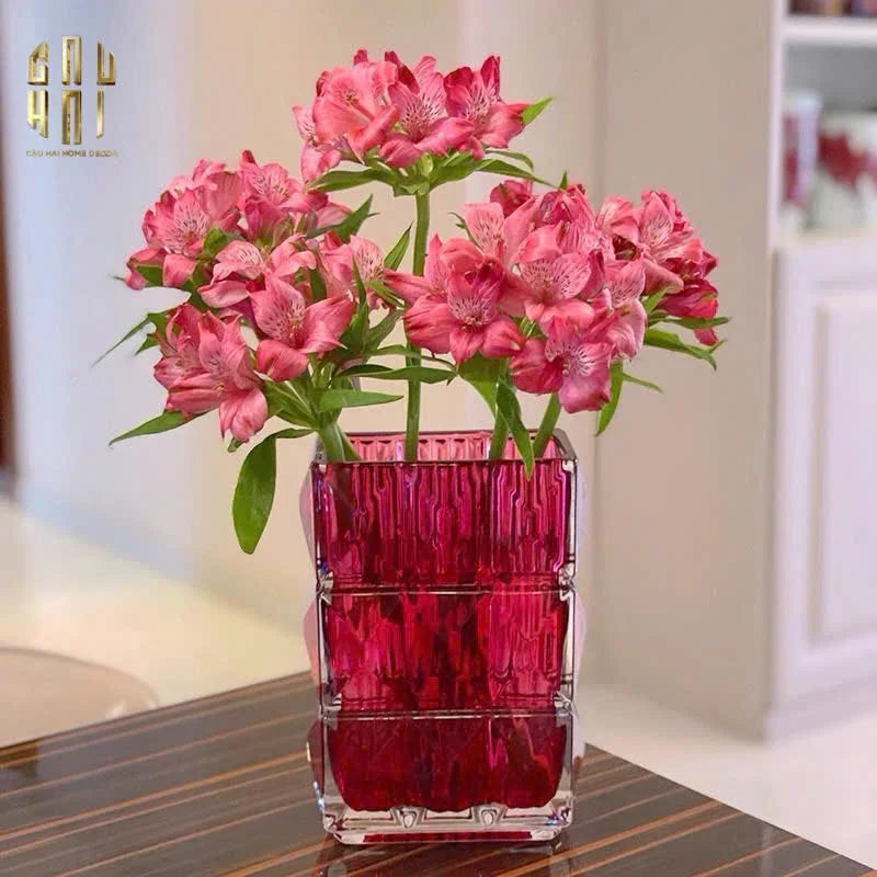 Bình Hoa Thuỷ Tinh Gerald - Purple-CẬU HAI HOME DECOR