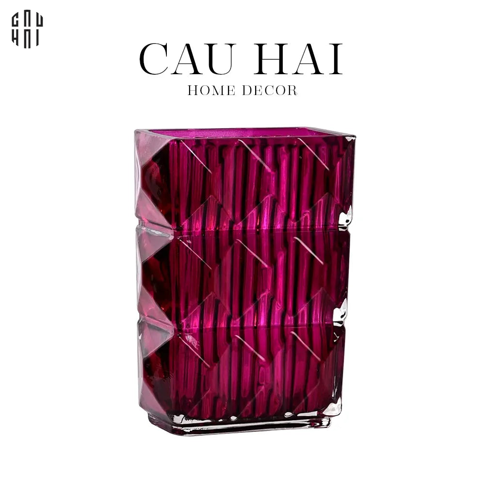 Bình Hoa Thuỷ Tinh Gerald - Purple - CẬU HAI HOME DECOR