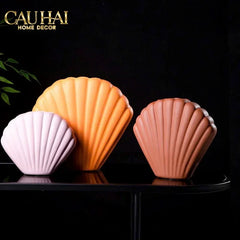Bình Hoa Vỏ Sò Sienna Coastal Shell Vase H25-BÌNH HOA-CẬU HAI HOME DECOR