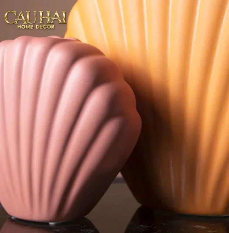 Bình Hoa Vỏ Sò Sienna Coastal Shell Vase H25-BÌNH HOA-CẬU HAI HOME DECOR