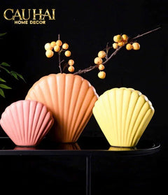 Bình Hoa Vỏ Sò Sienna Coastal Shell Vase H25-BÌNH HOA-CẬU HAI HOME DECOR