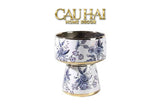 Bộ Bình Hoa Indochine Thanh Hoa Cát Lợi Tường Hoà Indigo Porcelain Vases 20x22.5 / 16.5x19-BÌNH HOA-CẬU HAI HOME DECOR