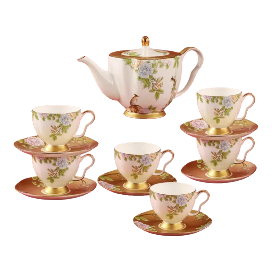 Maison Couture - Set Bình Trà 6 Tách Hoàng Kim Hưng Vượng Oriental Héritage Tea Set 15pcs