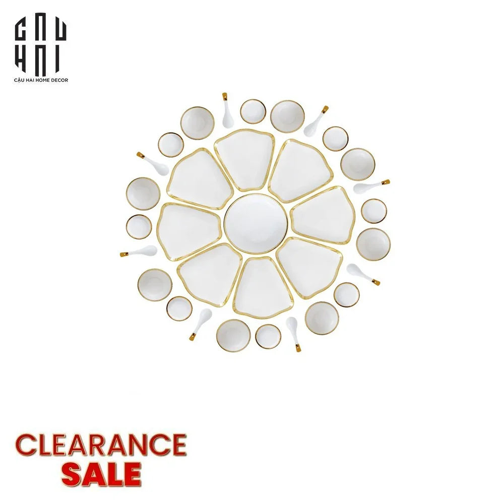 BỘ CHÉN DĨA WINDSOR 33PCS-CẬU HAI HOME DECOR