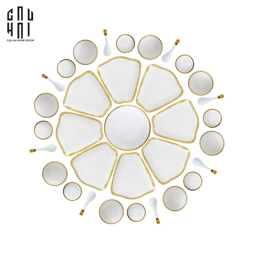 BỘ CHÉN DĨA WINDSOR 33PCS-CẬU HAI HOME DECOR