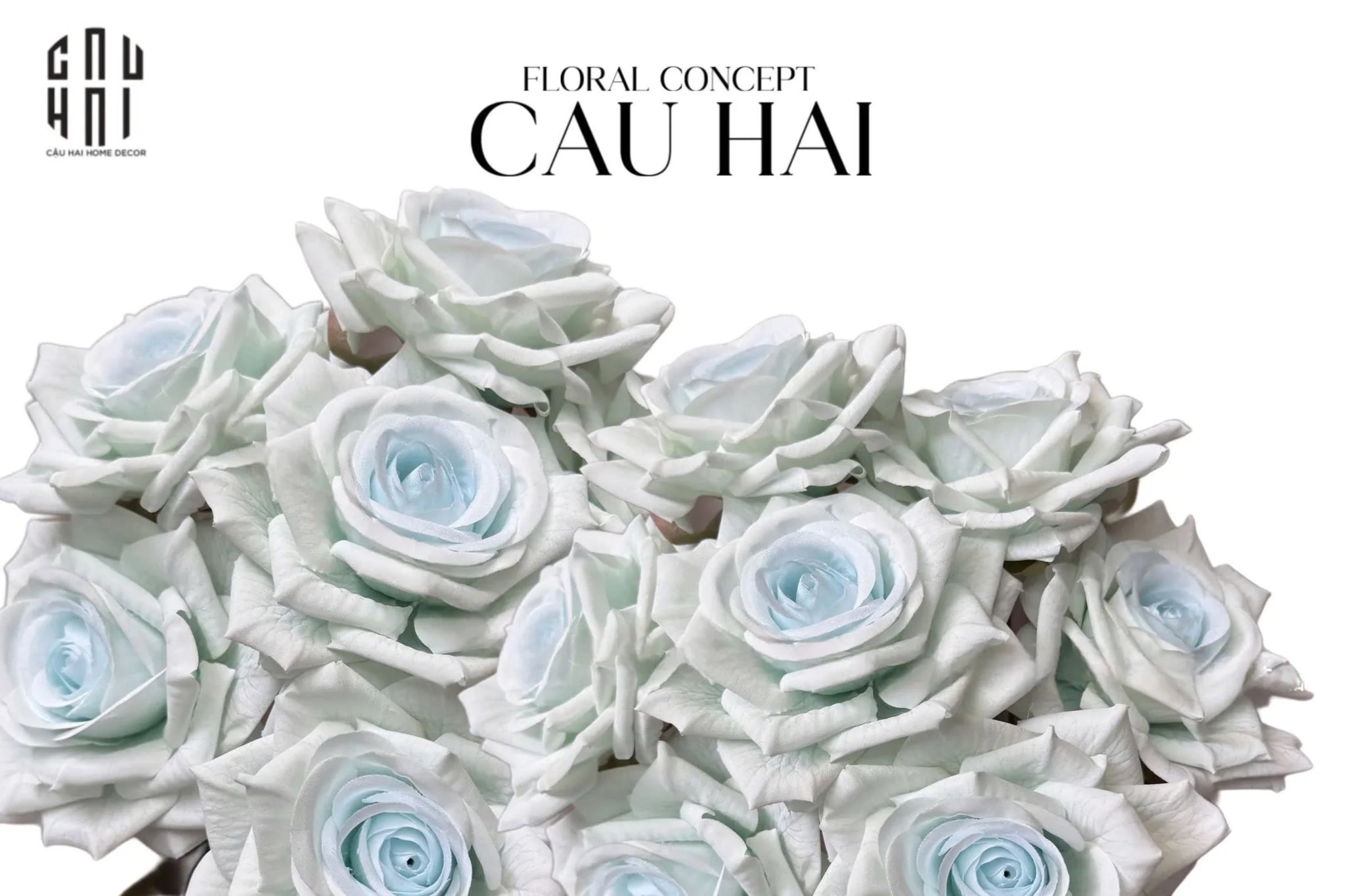 Bó Hoa Hồng - Skyblue - CẬU HAI HOME DECOR