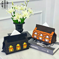 Bọc Giấy Canvas Faubourg - Brun Terra 11x20x13-HỘP KHĂN GIẤY-CẬU HAI HOME DECOR