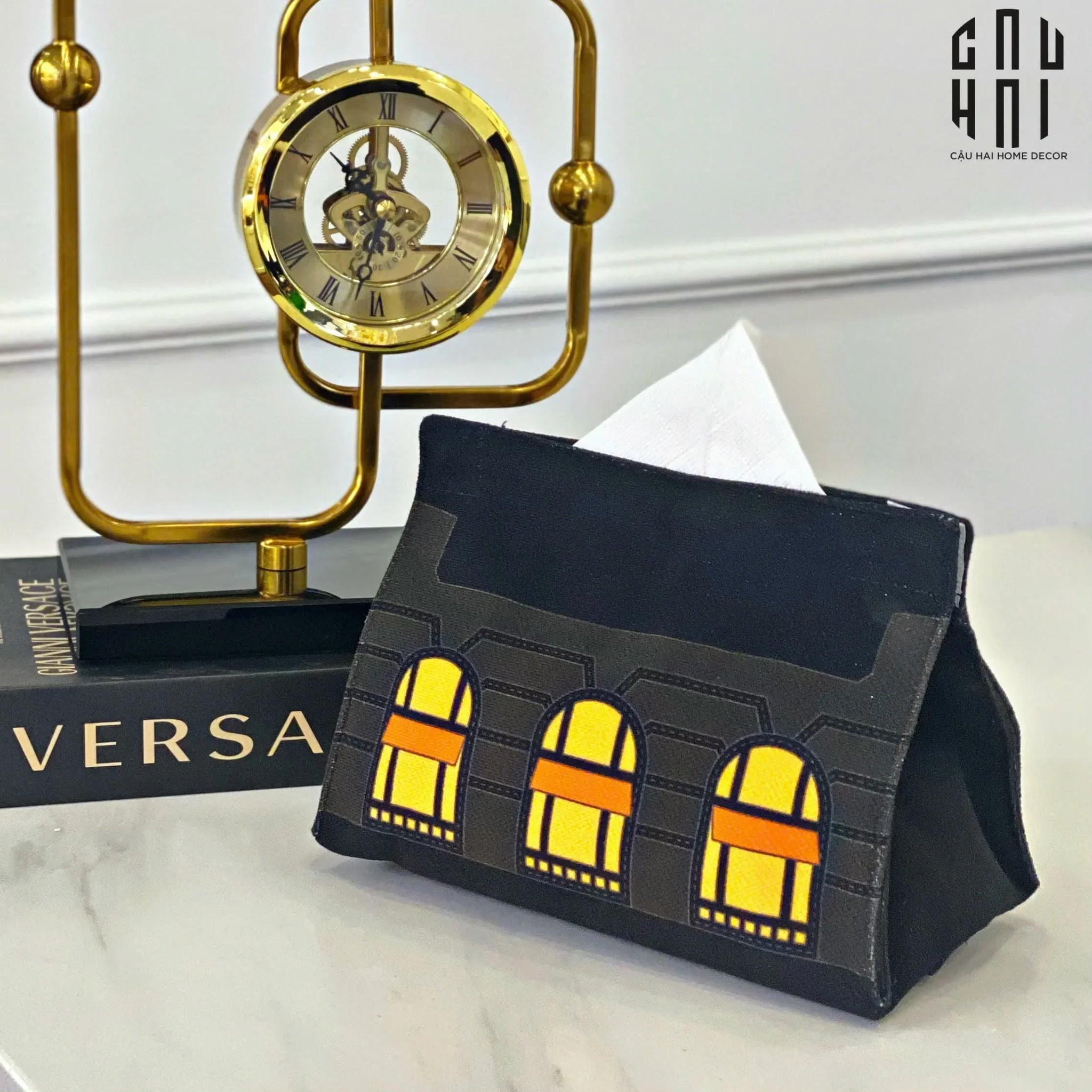 BỌC GIẤY SỢI VẢI CANVAS EMMA - BLACK