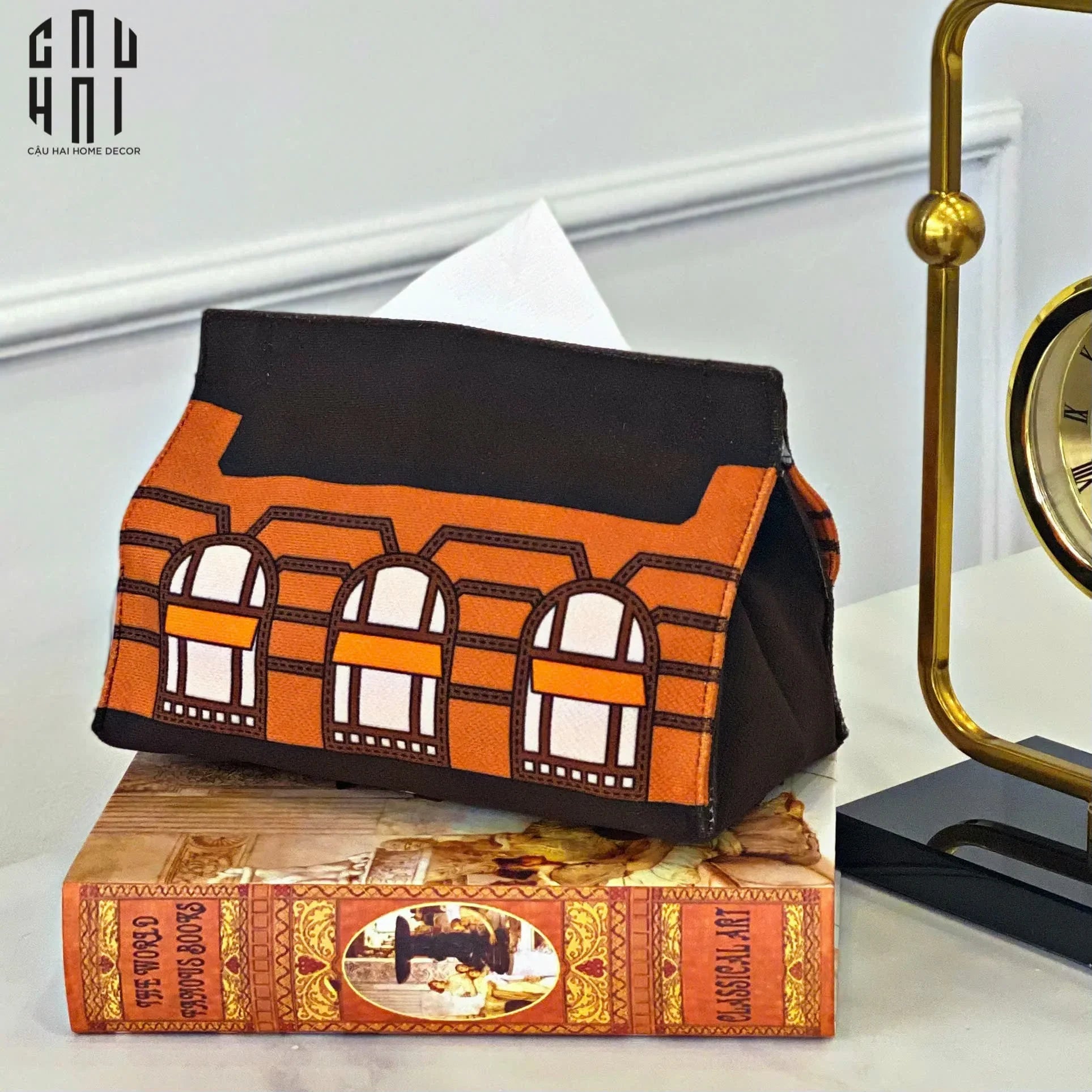 BỌC GIẤY SỢI VẢI CANVAS EMMA - ORANGE