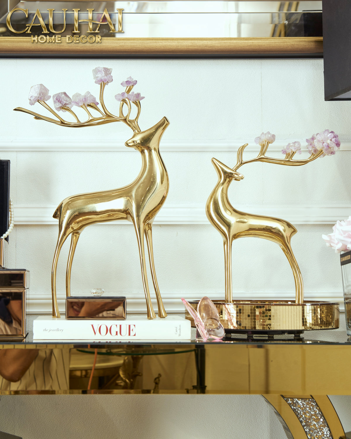 Maison Couture - Set Tượng Golden Alley Premium Elk H42/H32