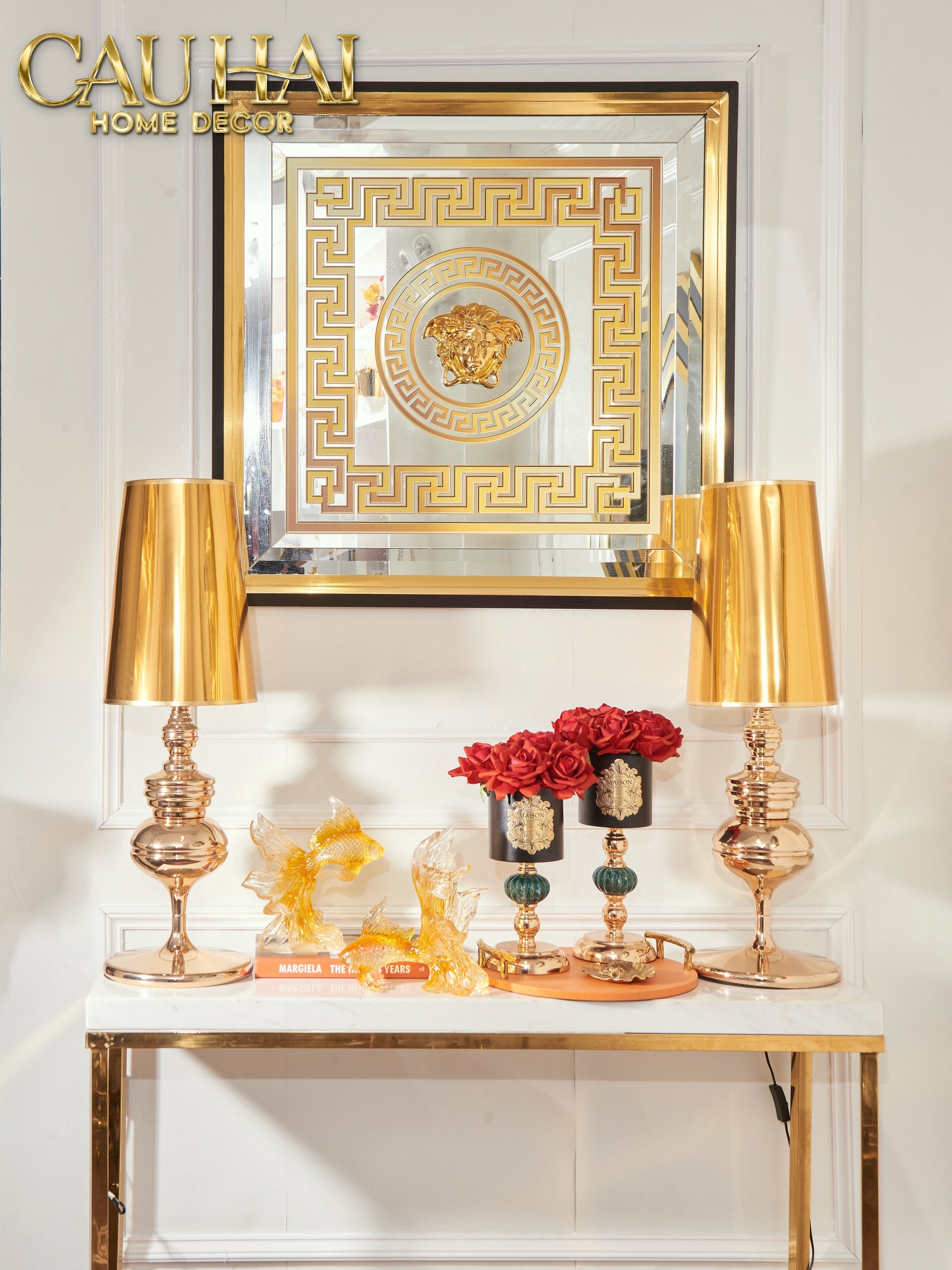 Tranh Gương Miroir Haute Joaillerie -  Palazzo Greca UV Medusa Iconic 90x90