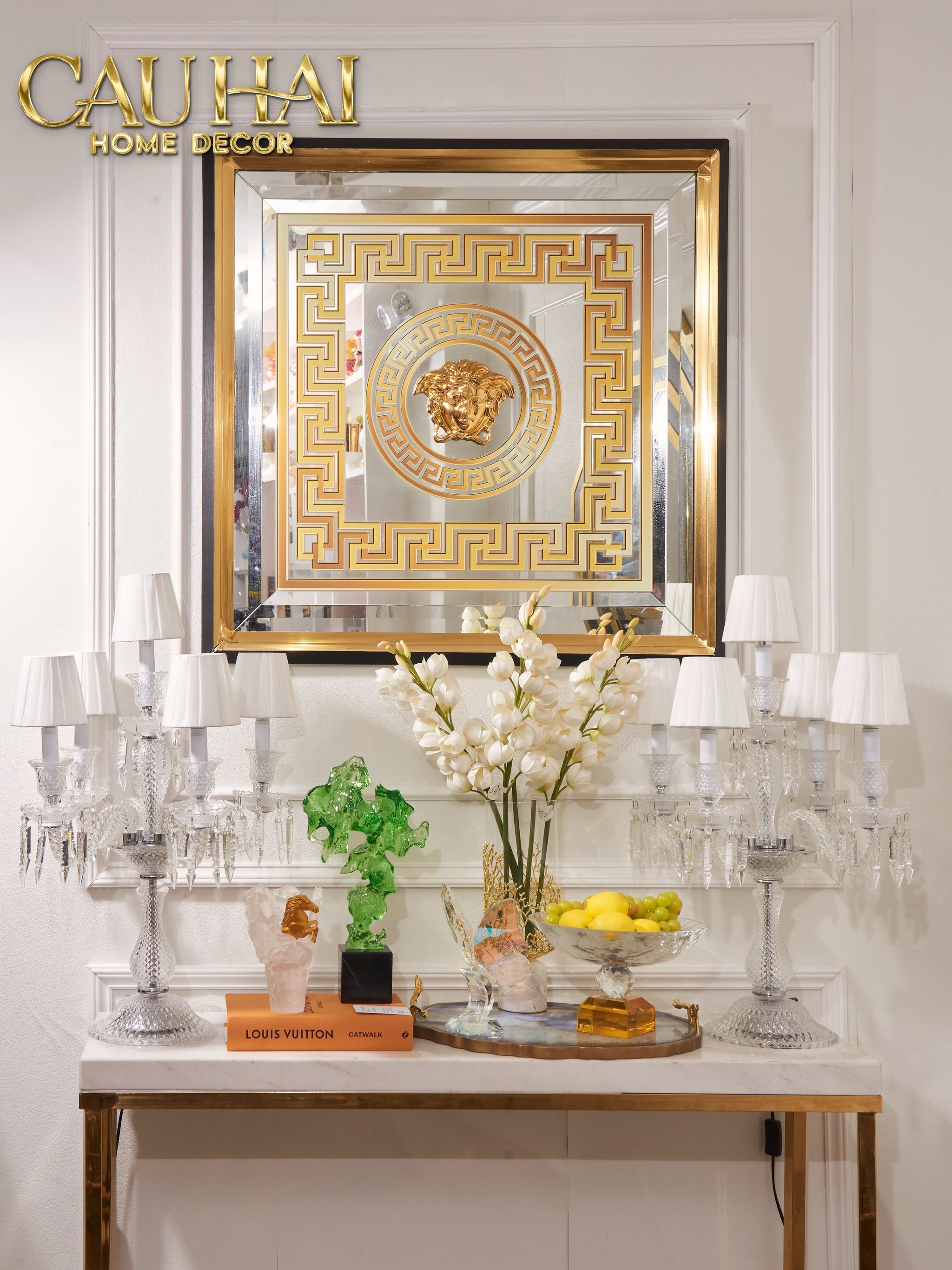 Tranh Gương Miroir Haute Joaillerie -  Palazzo Greca UV Medusa Iconic 90x90