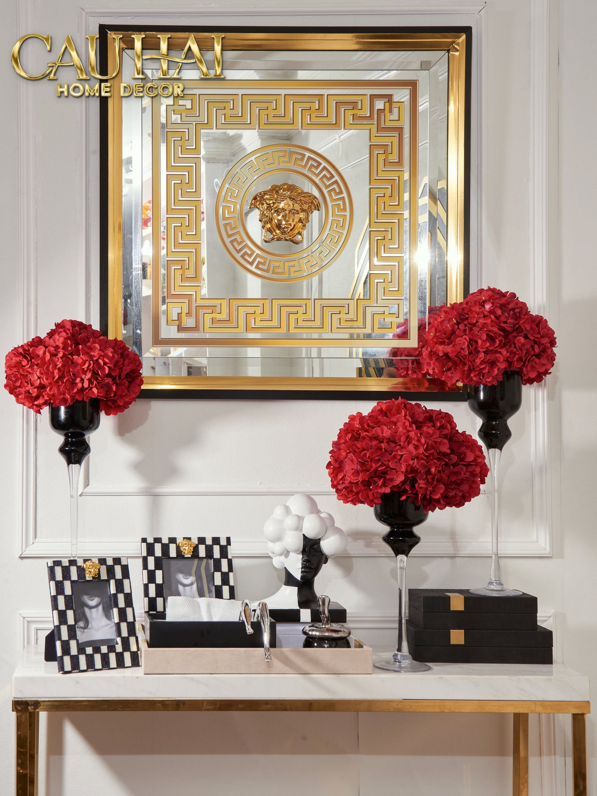 Tranh Gương Miroir Haute Joaillerie -  Palazzo Greca UV Medusa Iconic 90x90