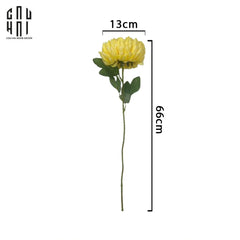 Cành Cúc Mẫu Đơn Vàng-Hoa Lụa-CẬU HAI HOME DECOR