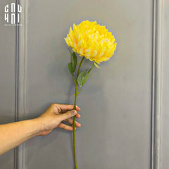 Cành Cúc Mẫu Đơn Vàng-Hoa Lụa-CẬU HAI HOME DECOR
