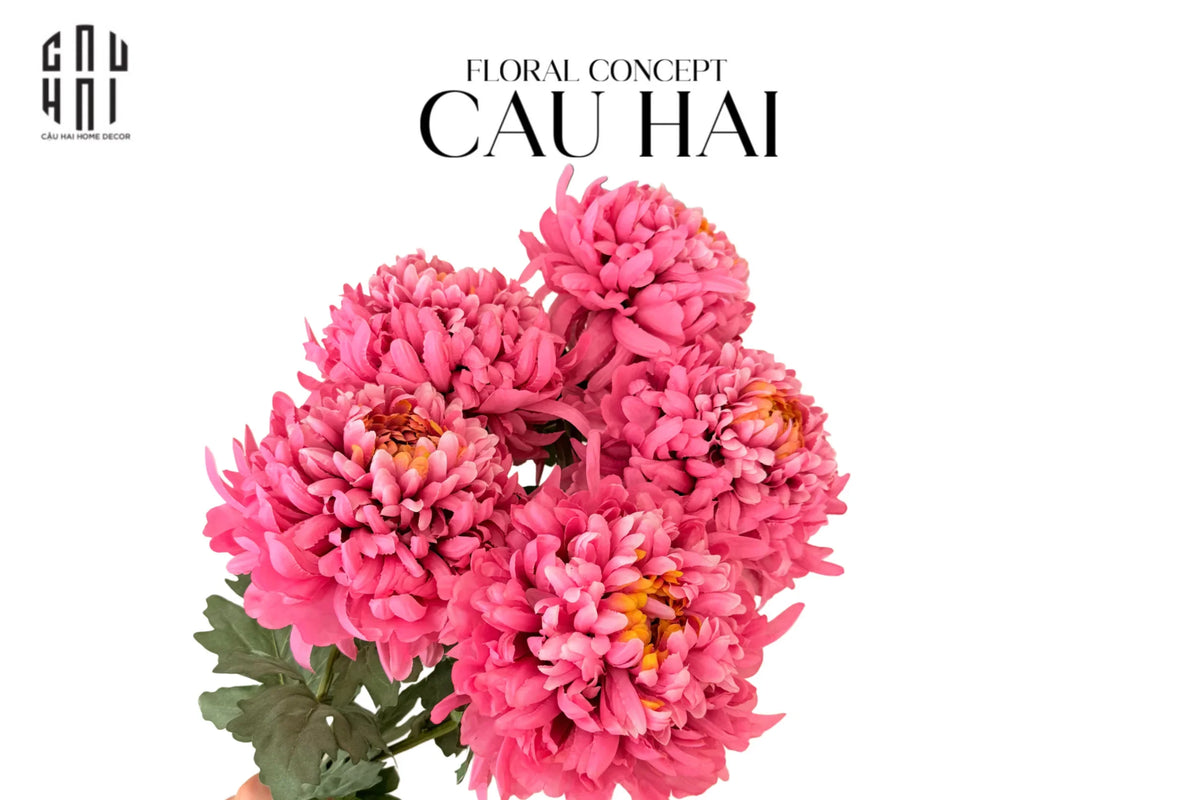 Cành Cúc Thiên Hương Mẫu Đơn - Special Version-Hoa Lụa-CẬU HAI HOME DECOR