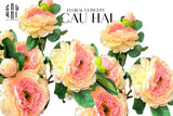 CÀNH HOA MẪU ĐƠN PEONY LACTIFLORA - BABY CORAL-CẬU HAI HOME DECOR