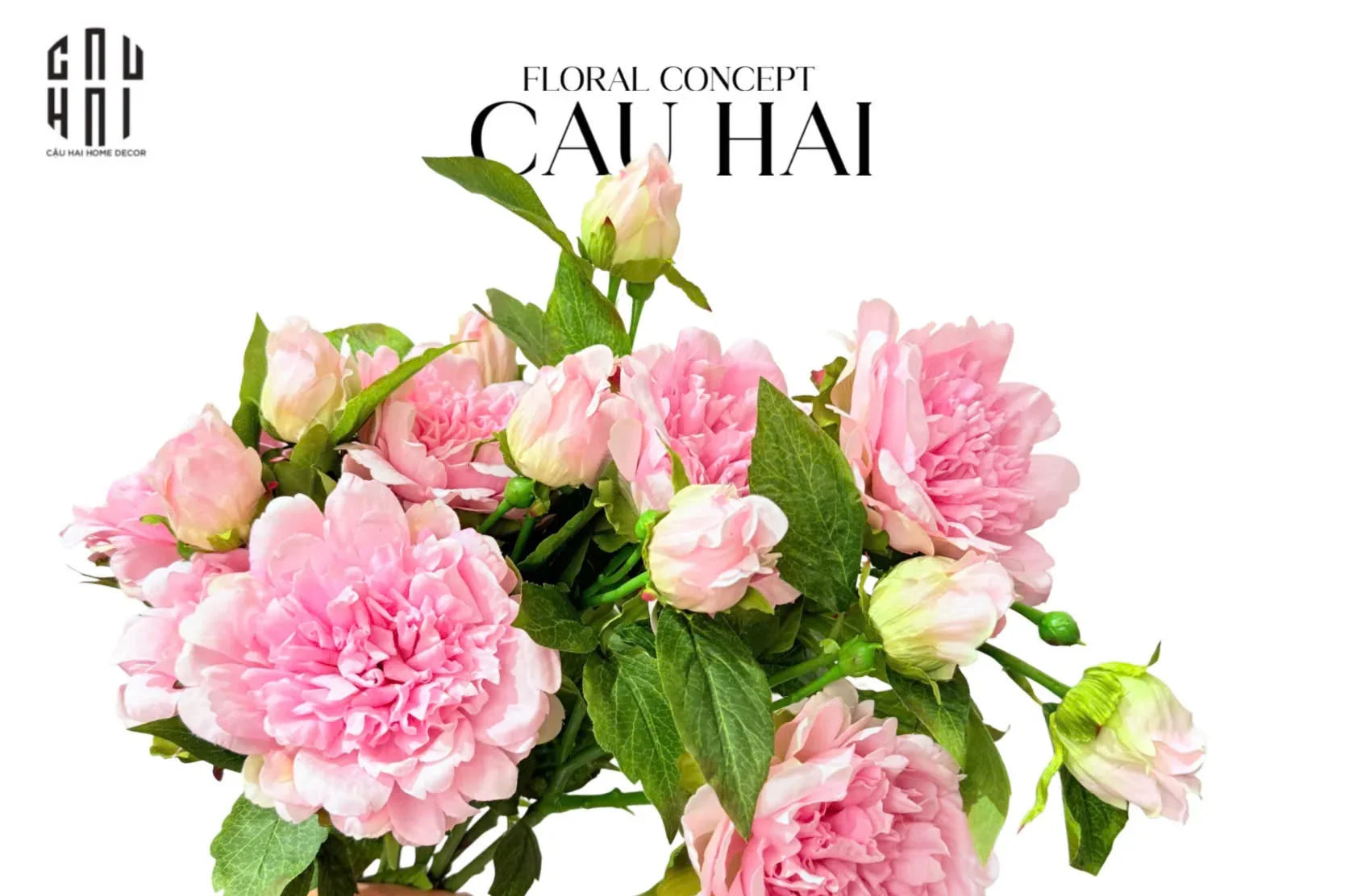 Cành Hoa Mẫu Đơn Peony Lactiflora - Hot Pink-CẬU HAI HOME DECOR