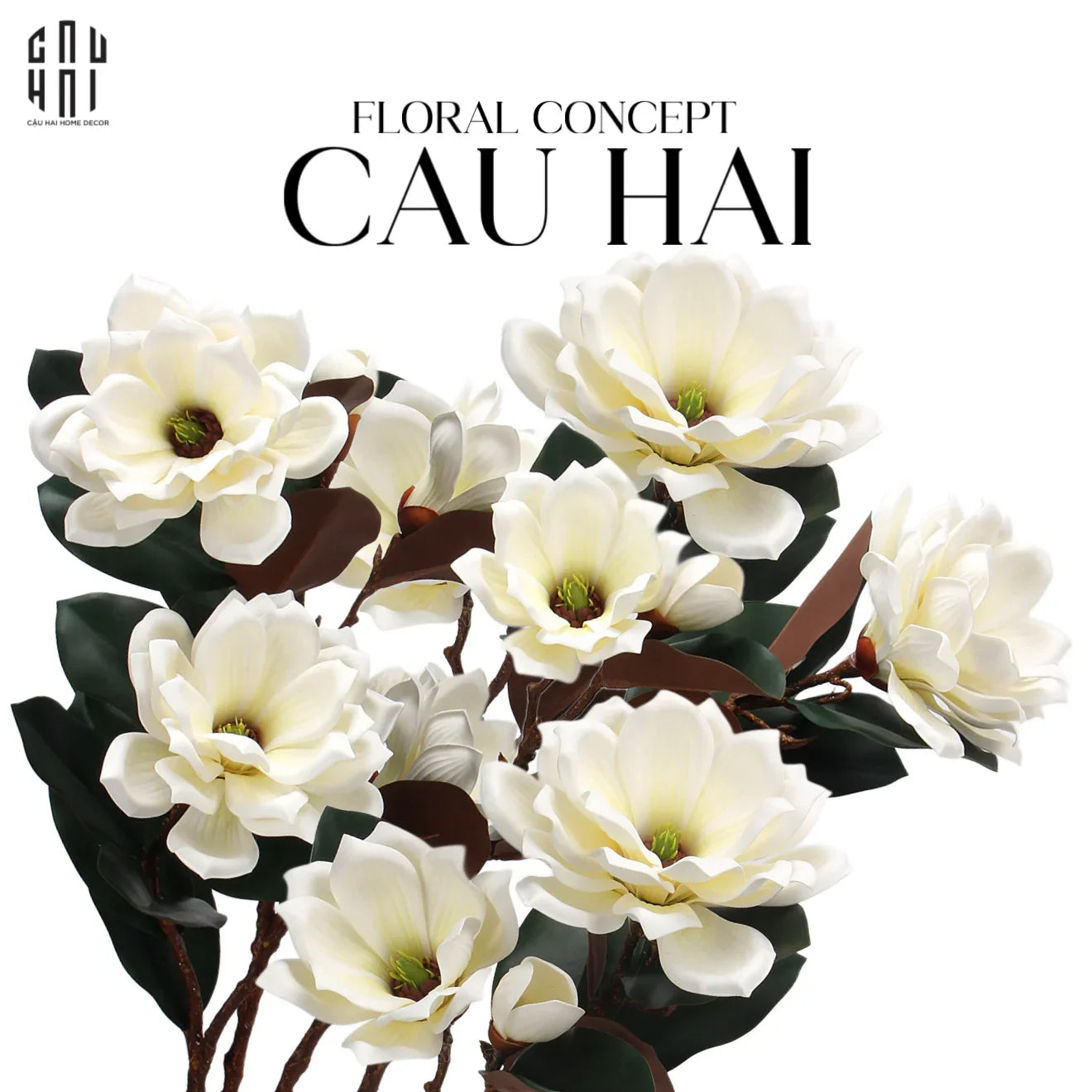 Cành Hoa Mộc Lan Minyulua De Magnolia - - CẬU HAI HOME DECOR
