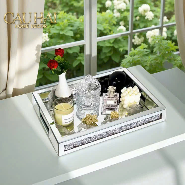 Haute Folie - Starlight Mirrored Rectangular Tray 38x28x5