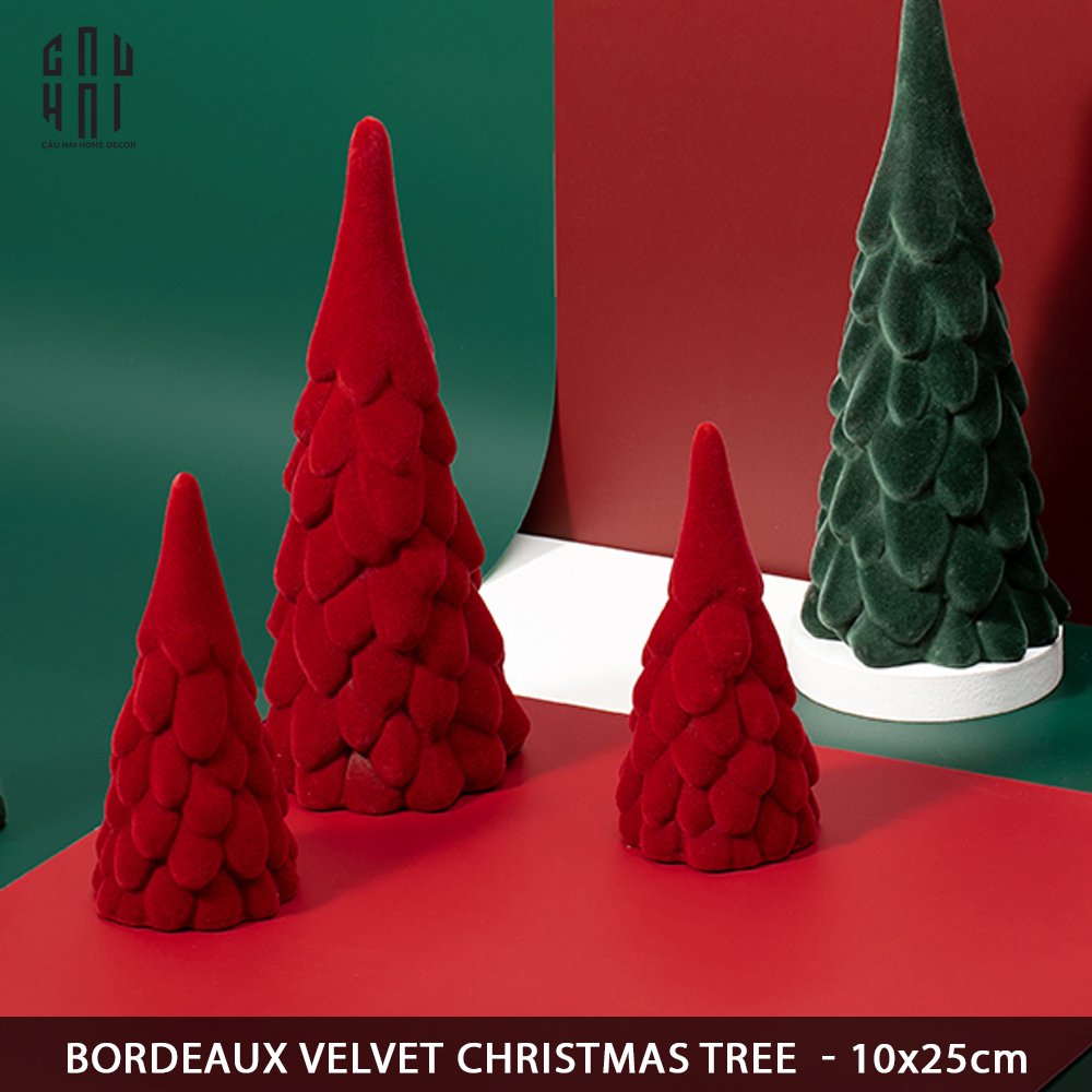 CÂY THÔNG GIÁNG SINH MINI - RED VELVET CHRISTMAS TREE-CẬU HAI HOME DECOR