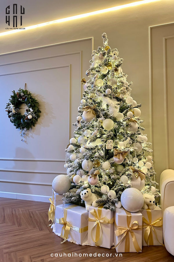 CÂY THÔNG GIÁNG SINH - NEW EDITION CANDY CANE CHRISTMAS TREE 2M4-CẬU HAI HOME DECOR