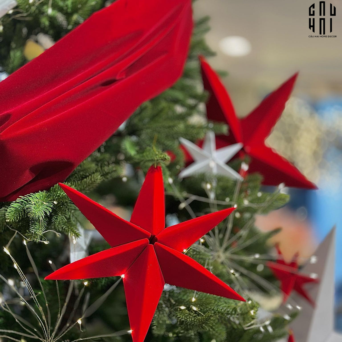 Cây Thông Giáng Sinh - Red Velvet Christmas Tree 2M4-TRANG TRÍ GIÁNG SINH-CẬU HAI HOME DECOR